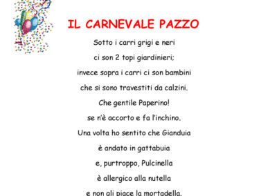 Poesie scuola primaria Borgo San Pietro